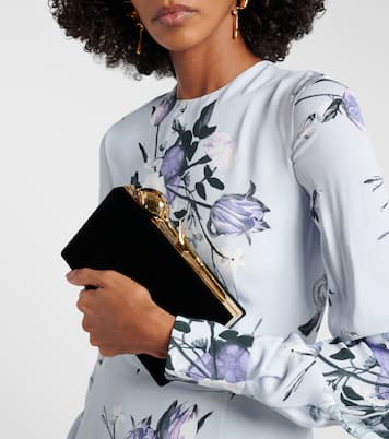 حقيبة كلاتش من المخمل Bloom Mini | Erdem