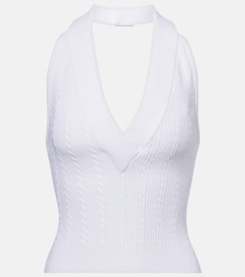 Top in maglia a trecce con scollo all’americana | Balmain