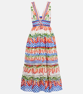 Robe midi imprimée en coton | Farm Rio