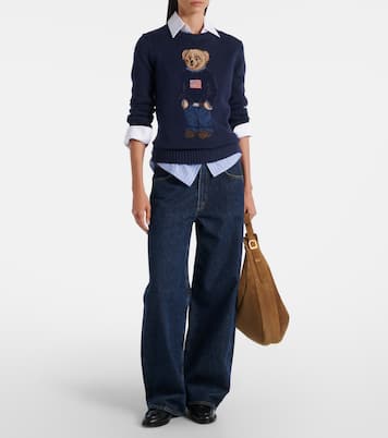 Polo Bear intarsia cotton and linen sweater | Polo Ralph Lauren