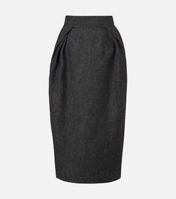 High-rise wool pencil skirt | Maison Margiela