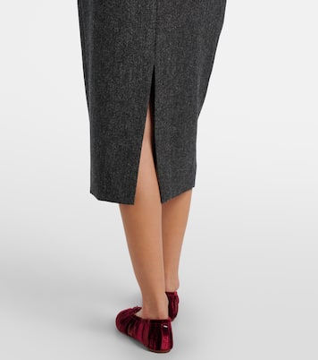 High-rise wool pencil skirt | Maison Margiela