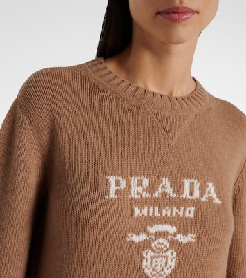 Jersey de lana y cachemir con logo | Prada