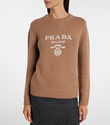 Jersey de lana y cachemir con logo | Prada
