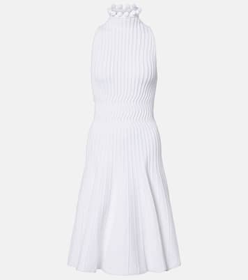 Ribbed-knit turtleneck midi dress | Alaïa