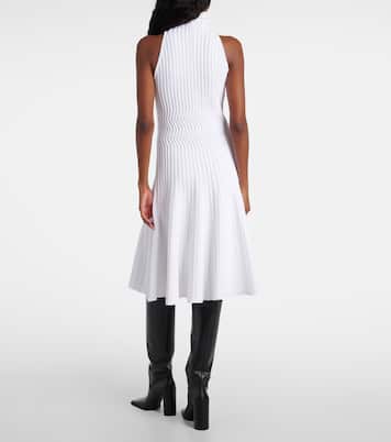Ribbed-knit turtleneck midi dress | Alaïa