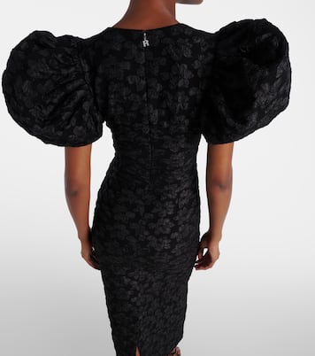 Robe midi en jacquard à fleurs | Rotate