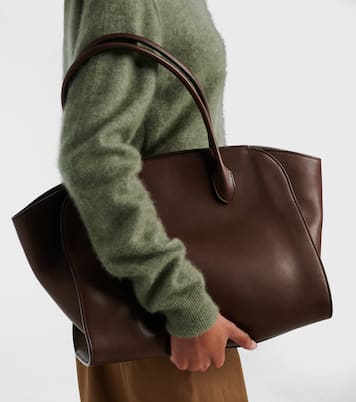 Marlo 17 leather tote bag | The Row