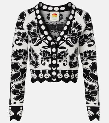 Cardigan Arabesque en jacquard à fleurs | Farm Rio