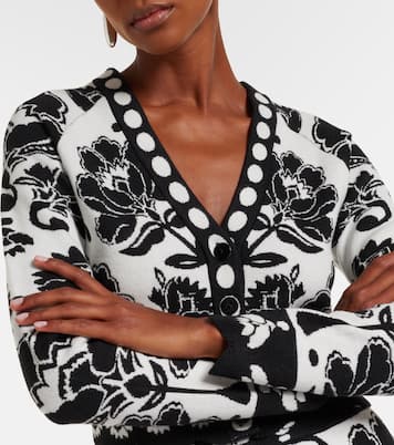 Cardigan Arabesque en jacquard à fleurs | Farm Rio