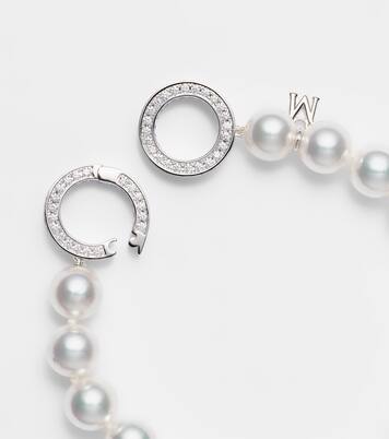 18kt gold bracelet with sapphires and pearls | Mikimoto