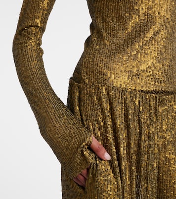 Sequined turtleneck top | Norma Kamali
