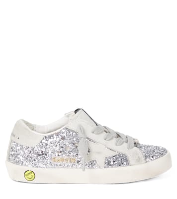 Super Star glitter suede-trimmed sneakers | Golden Goose Kids