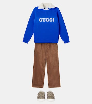Polo in jacquard di lana | Gucci Kids
