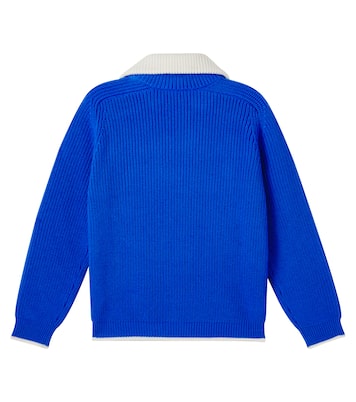 Logo jacquard wool polo sweater | Gucci Kids