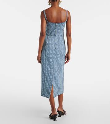 Printed denim midi dress | Dries Van Noten