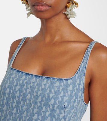 Printed denim midi dress | Dries Van Noten