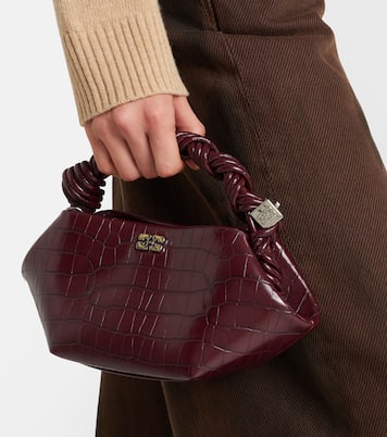 Sac Bou Mini en cuir à anse supérieure | Ganni