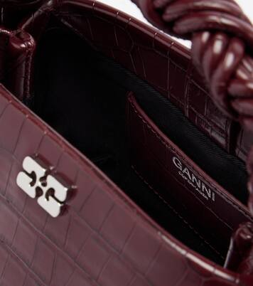 Sac Bou Mini en cuir à anse supérieure | Ganni