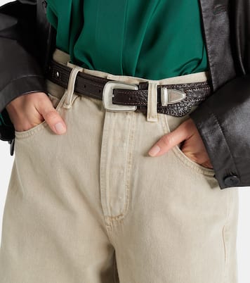 Studded leather belt | Lemaire