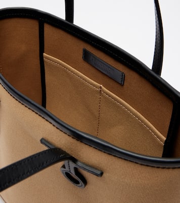 Leather-trimmed canvas tote bag | JW Anderson