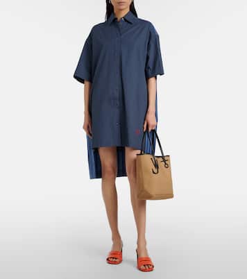 Leather-trimmed canvas tote bag | JW Anderson