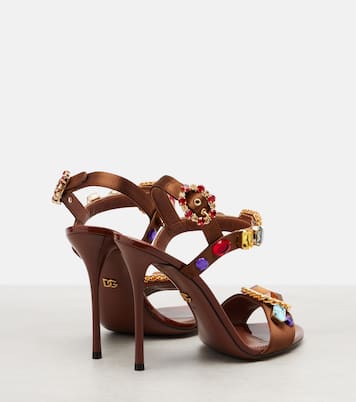 Keira 2.0 105 embellished satin sandals | Dolce&Gabbana