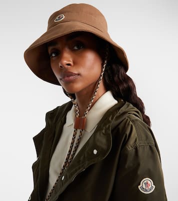 Chapeau bob en toile de coton à logo | Moncler
