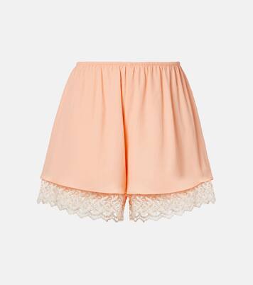 Shorts aus Satin mit Spitze | Simone Rocha