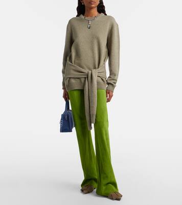 Gege suede flared pants | Stouls