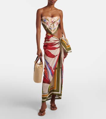 Strilitzia floral cotton beach cover-up | Farm Rio