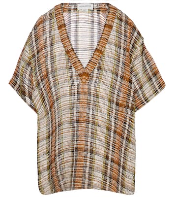 Top a quadri in lino | Victoria Beckham