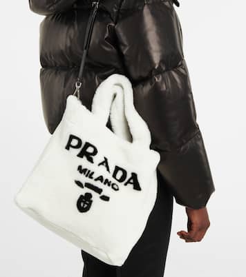 Borsa in shearling con logo | Prada