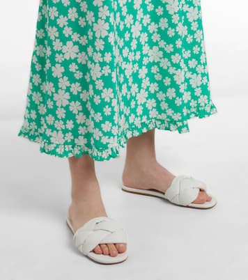 Pantoletten aus Leder | Miu Miu
