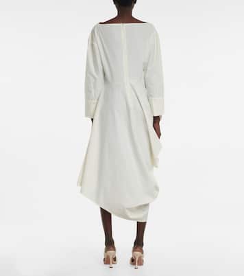 Vestido midi Holly de popelín de algodón | Deveaux New York