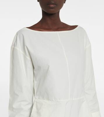 Vestido midi Holly de popelín de algodón | Deveaux New York