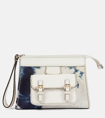 Clutch Edith in lino tie-dye | Chloé