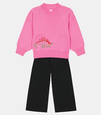Dino embroidered cashmere sweater | The Row Kids
