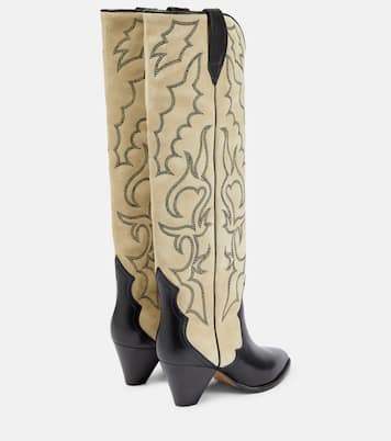 Leila leather and suede cowboy boots | Isabel Marant