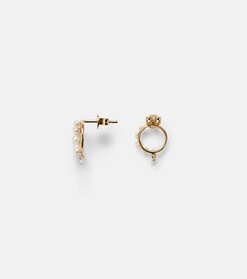 Boucles d'oreilles Aphrodite en or 18 ct, perles et diamants | Persée