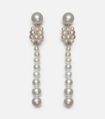 Boucles d'oreilles Sienna Rêve en or 14 ct, diamants et perles | Sophie Bille Brahe