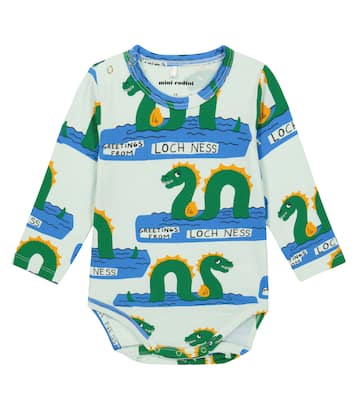 Baby printed cotton-blend onesie | Mini Rodini