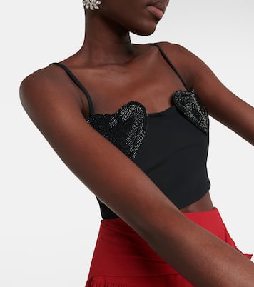 Crystal-embellished cropped top | Blumarine