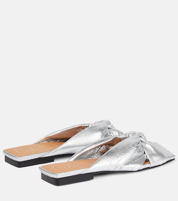 Metallic padded sandals | Ganni