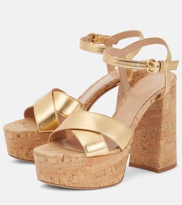 Sandali Bebe in pelle con plateau | Gianvito Rossi