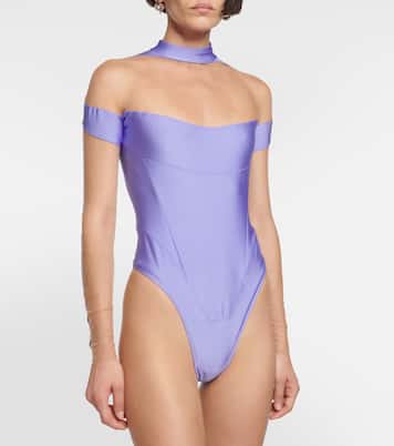 Body en tulle à empiècements | Mugler