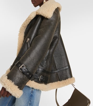 Lederjacke mit Shearling | Saint Laurent