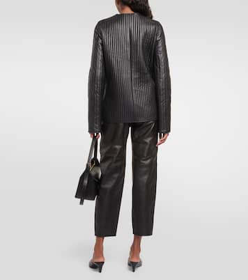 Reversible leather quilted jacket  | Toteme
