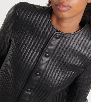 Reversible leather quilted jacket  | Toteme