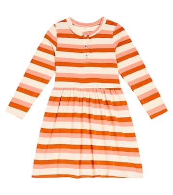 Vestido en mezcla de algodón a rayas | Mini Rodini